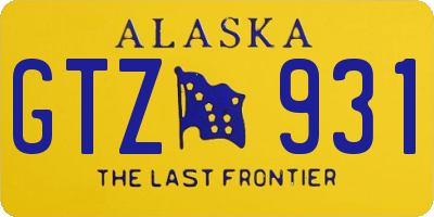 AK license plate GTZ931