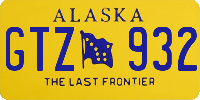 AK license plate GTZ932
