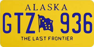 AK license plate GTZ936