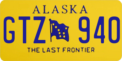 AK license plate GTZ940
