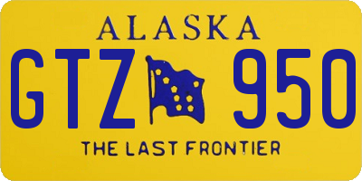 AK license plate GTZ950