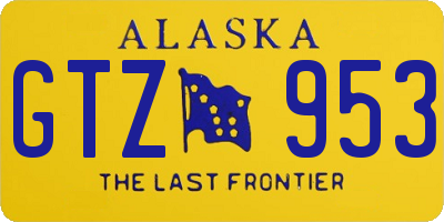 AK license plate GTZ953