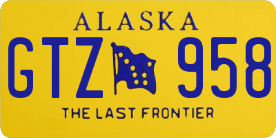 AK license plate GTZ958