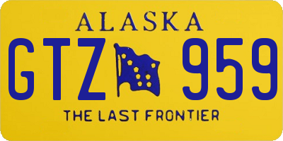 AK license plate GTZ959