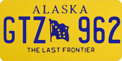 AK license plate GTZ962