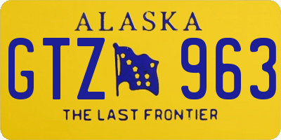 AK license plate GTZ963