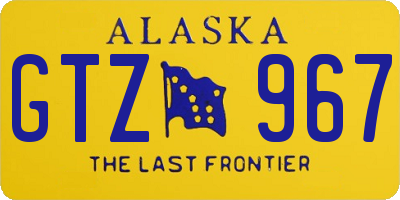 AK license plate GTZ967