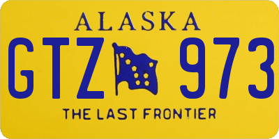 AK license plate GTZ973