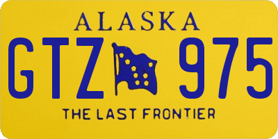 AK license plate GTZ975