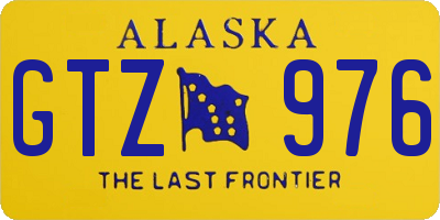 AK license plate GTZ976