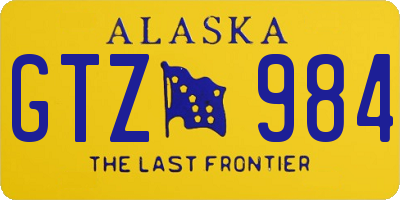 AK license plate GTZ984