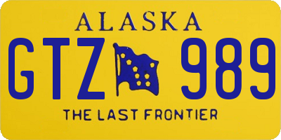 AK license plate GTZ989