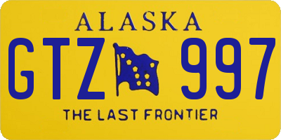 AK license plate GTZ997