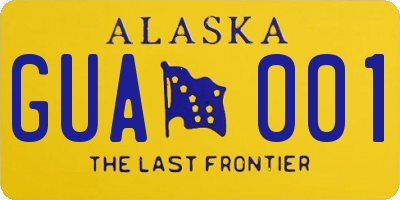 AK license plate GUA001