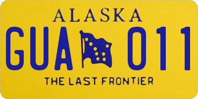AK license plate GUA011
