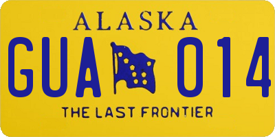 AK license plate GUA014