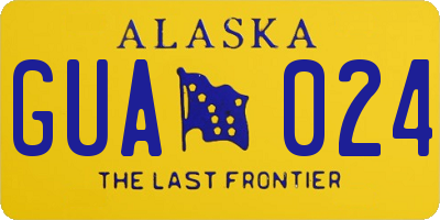 AK license plate GUA024