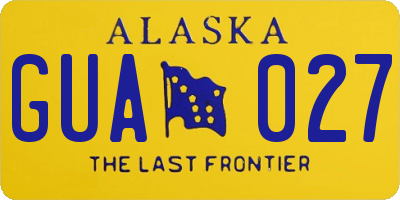 AK license plate GUA027