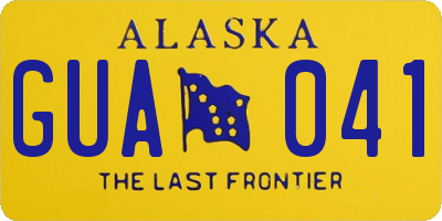 AK license plate GUA041