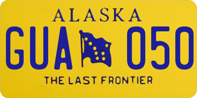 AK license plate GUA050
