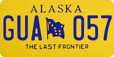 AK license plate GUA057
