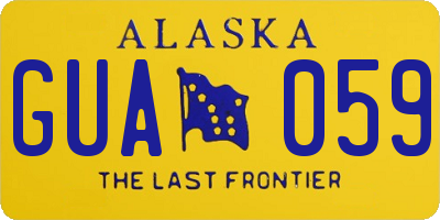 AK license plate GUA059
