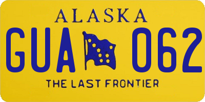 AK license plate GUA062