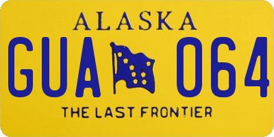 AK license plate GUA064