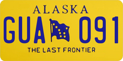 AK license plate GUA091