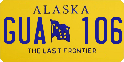 AK license plate GUA106