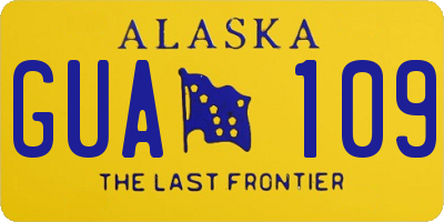 AK license plate GUA109