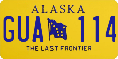 AK license plate GUA114