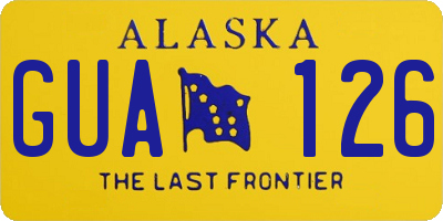 AK license plate GUA126