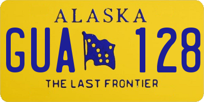 AK license plate GUA128