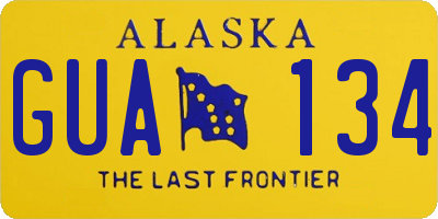 AK license plate GUA134