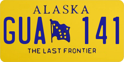 AK license plate GUA141