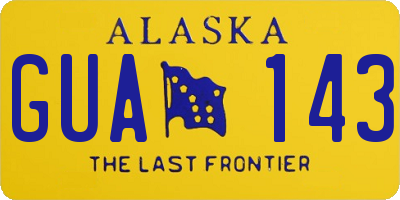 AK license plate GUA143