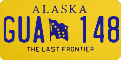 AK license plate GUA148