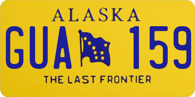 AK license plate GUA159