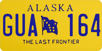 AK license plate GUA164