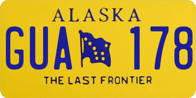 AK license plate GUA178