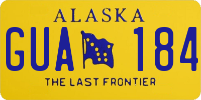 AK license plate GUA184