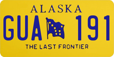 AK license plate GUA191
