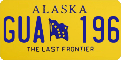 AK license plate GUA196