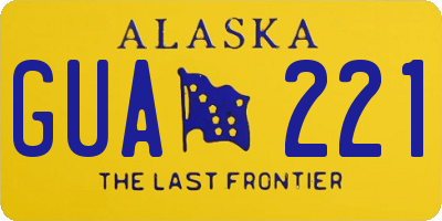 AK license plate GUA221