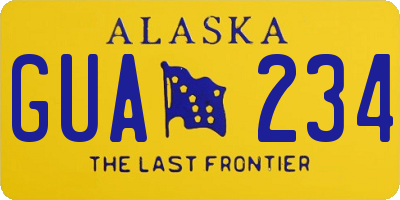 AK license plate GUA234