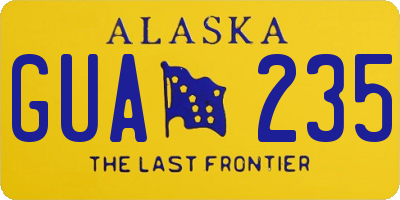 AK license plate GUA235