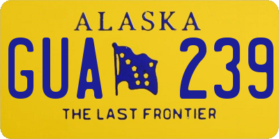 AK license plate GUA239