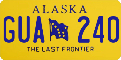 AK license plate GUA240