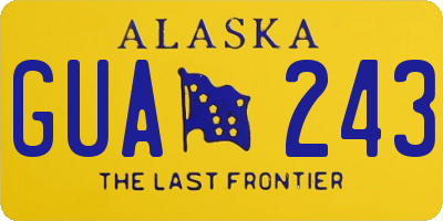 AK license plate GUA243